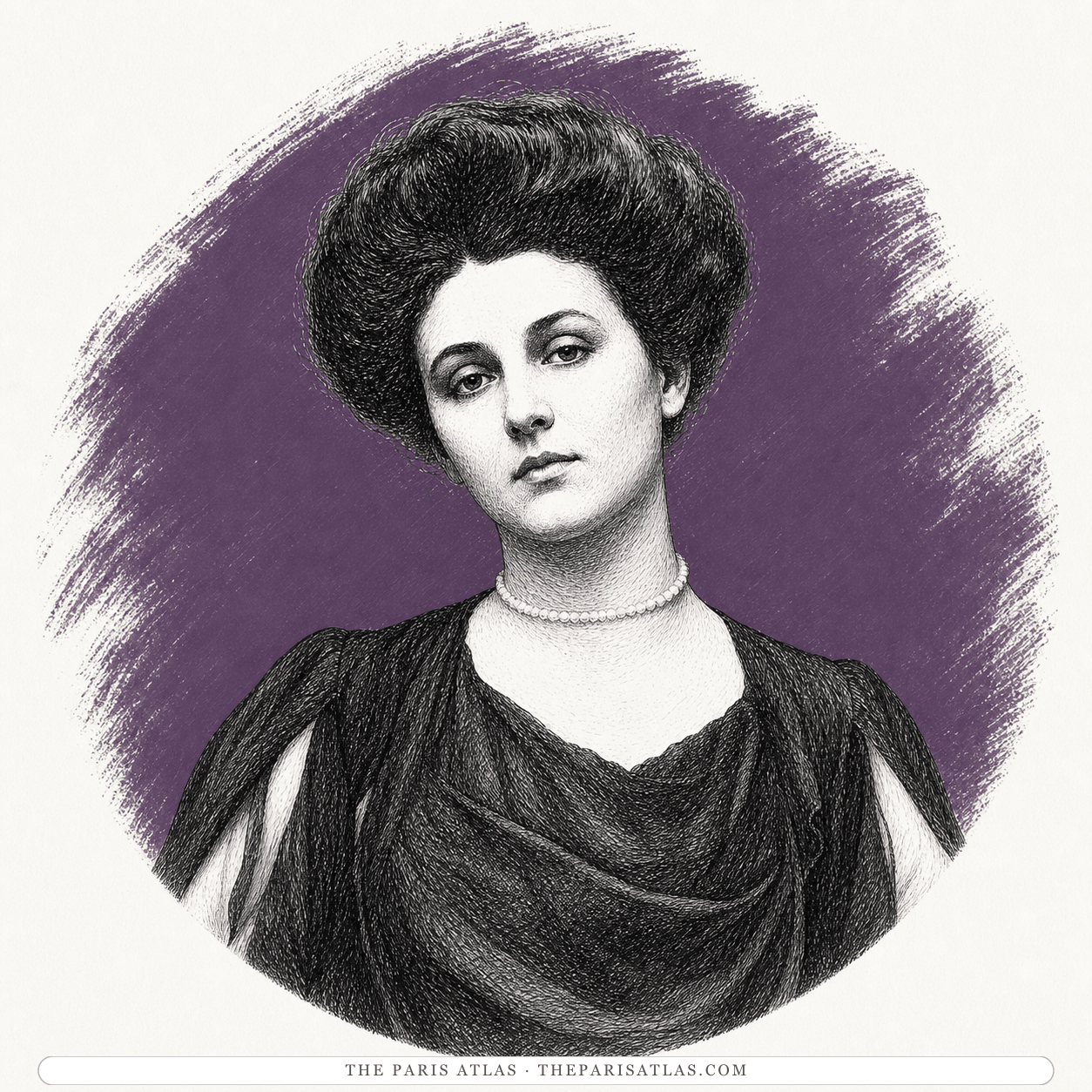 Illustrated portrait of Renée Vivien