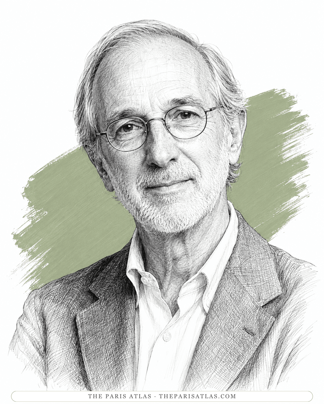 Illustrated portrait of Renzo Piano
