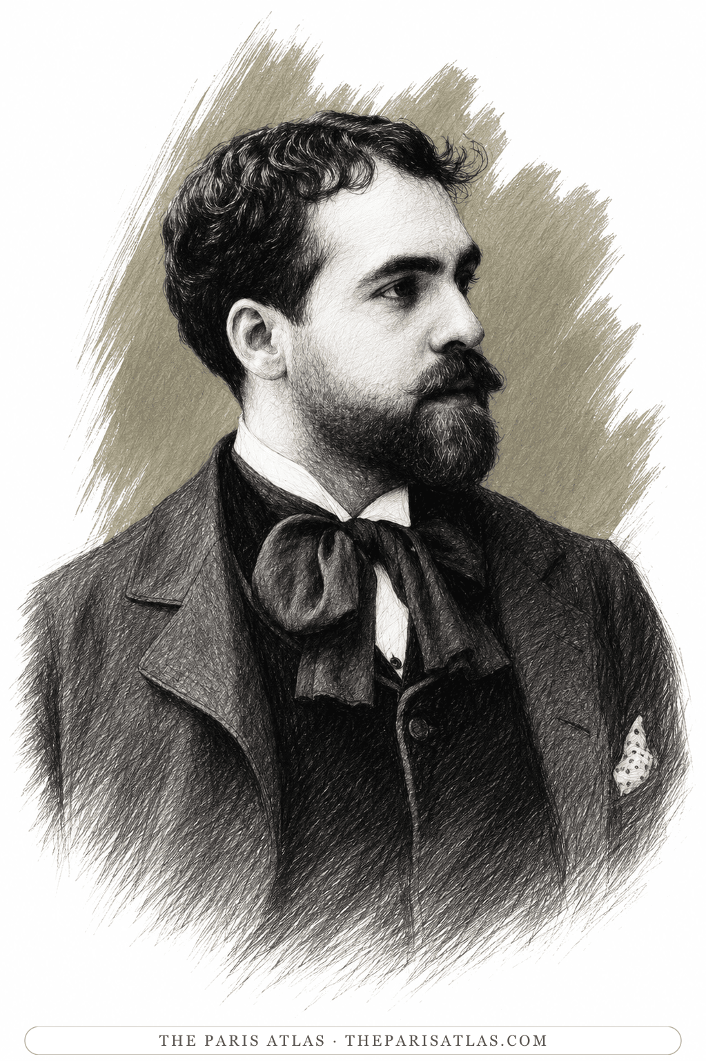 Illustrated portrait of Reynaldo Hahn