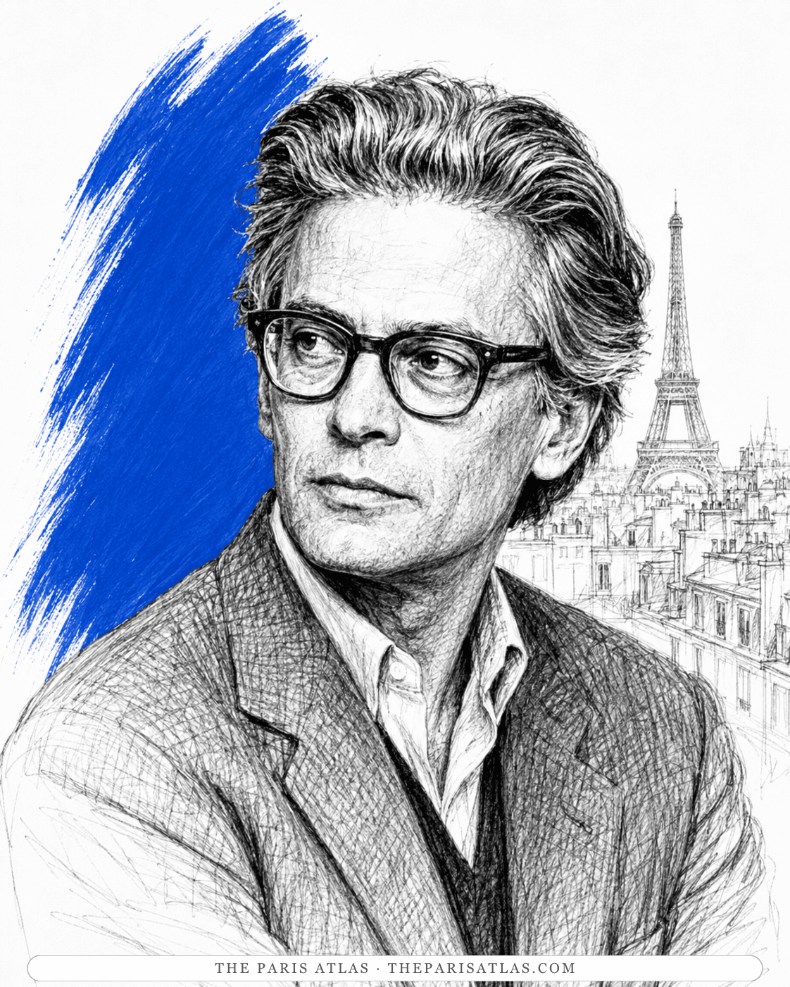 Illustrated portrait of Richard Avedon