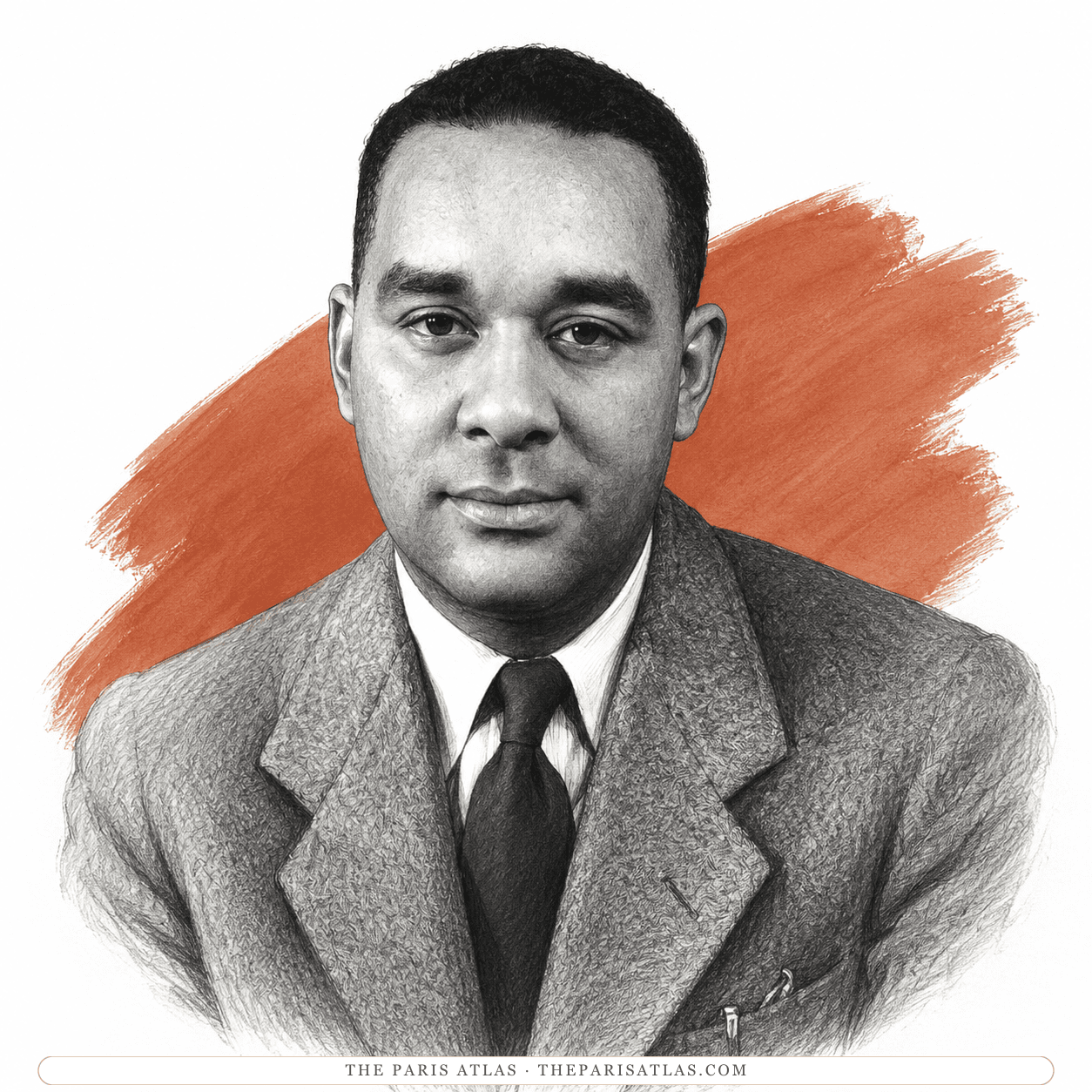Illustrated portrait of Richard Wright