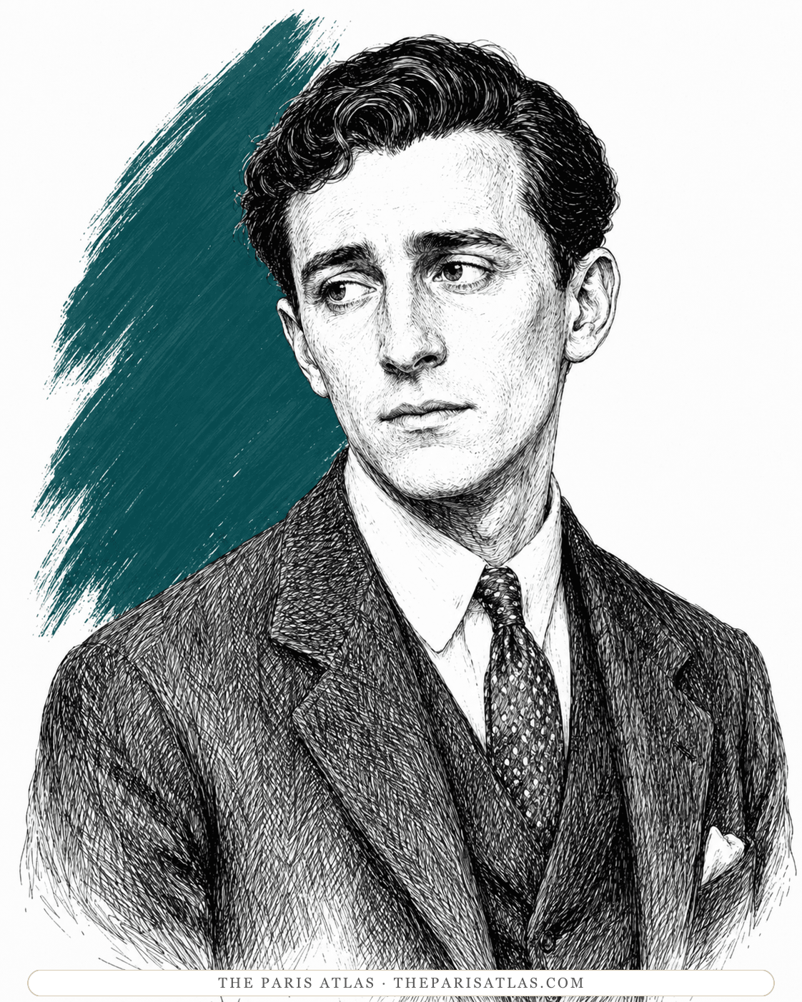 Illustrated portrait of Robert Cohn