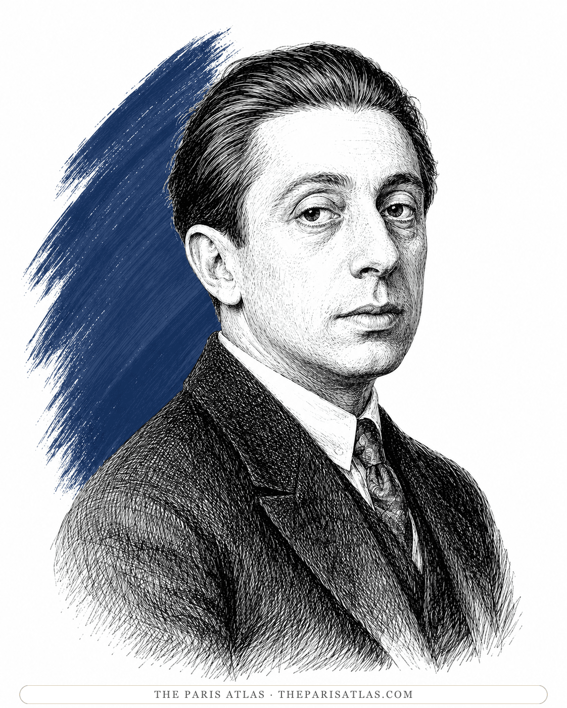 Illustrated portrait of Robert Desnos