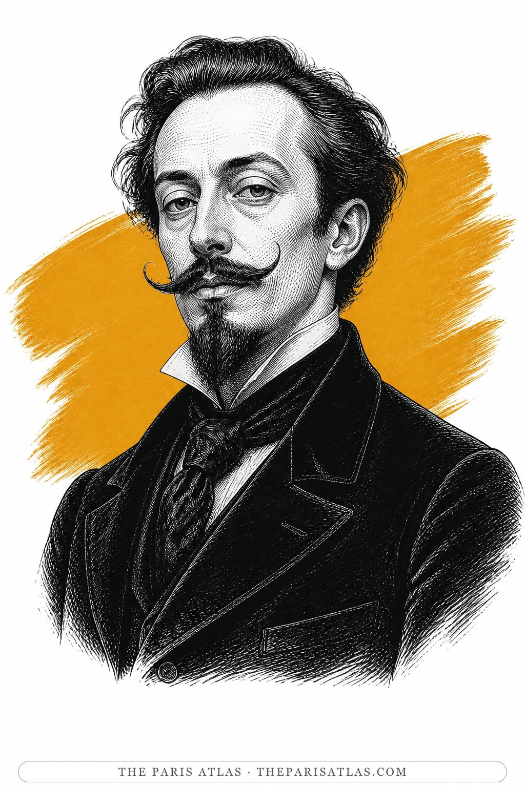 Illustrated portrait of Rodolphe Salis
