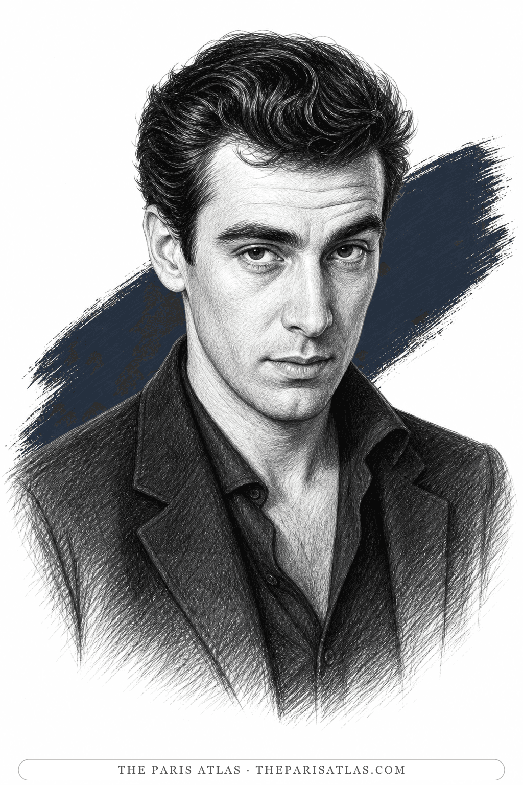 Illustrated portrait of Roger Vadim