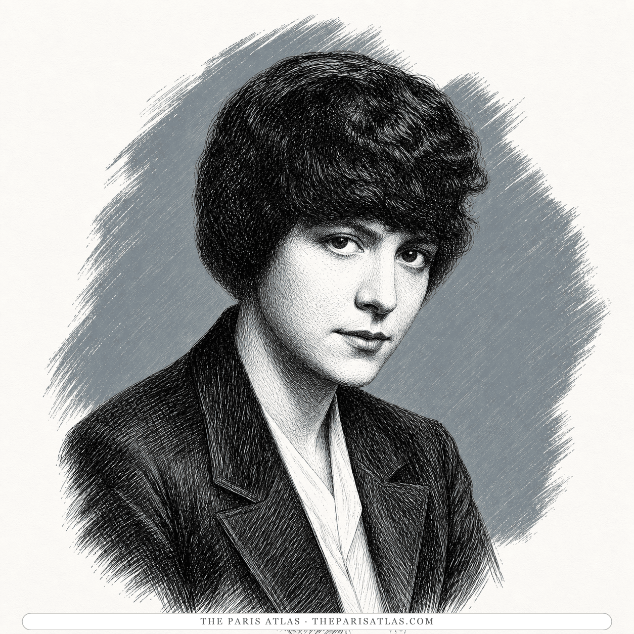 Illustrated portrait of Romaine Brooks