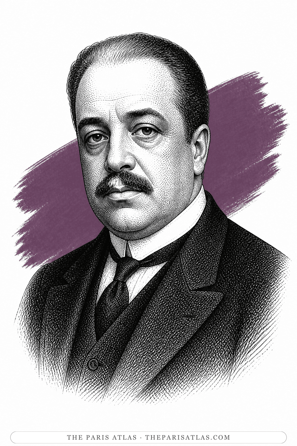 Illustrated portrait of Sergei Diaghilev