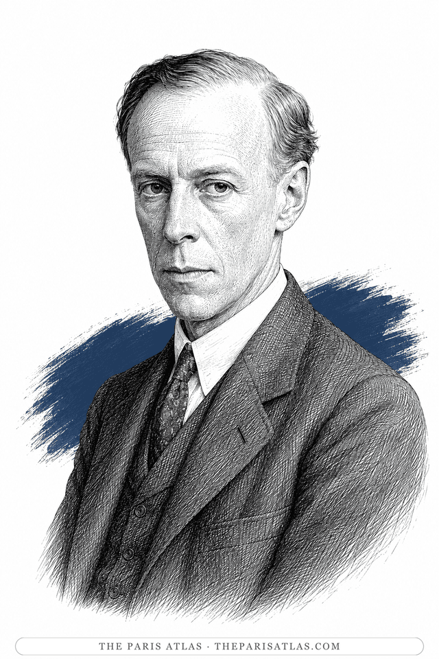 Illustrated portrait of Sinclair Lewis