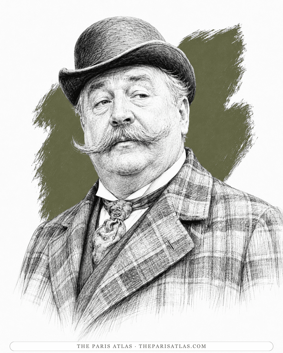 Illustrated portrait of Sir Thomas Hare