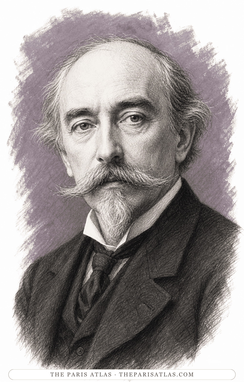 Illustrated portrait of Stéphane Mallarmé
