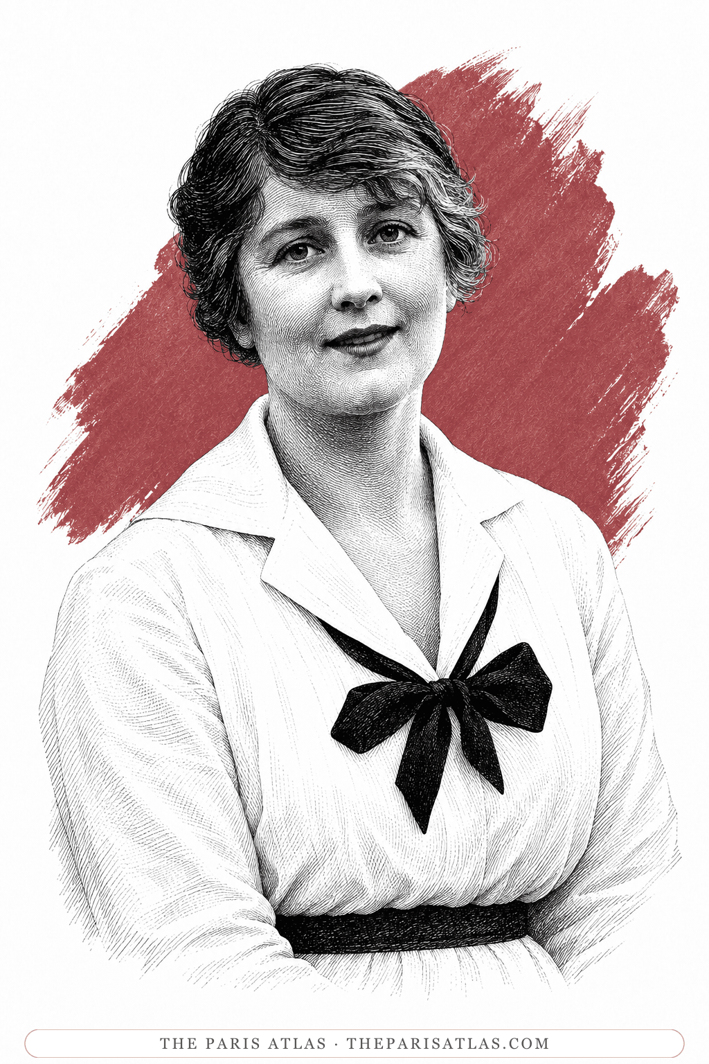 Illustrated portrait of Suzanne Lalique-Haviland