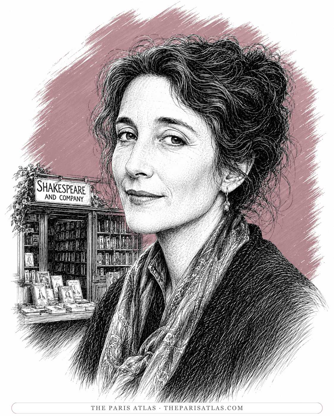Illustrated portrait of Sylvia Whitman