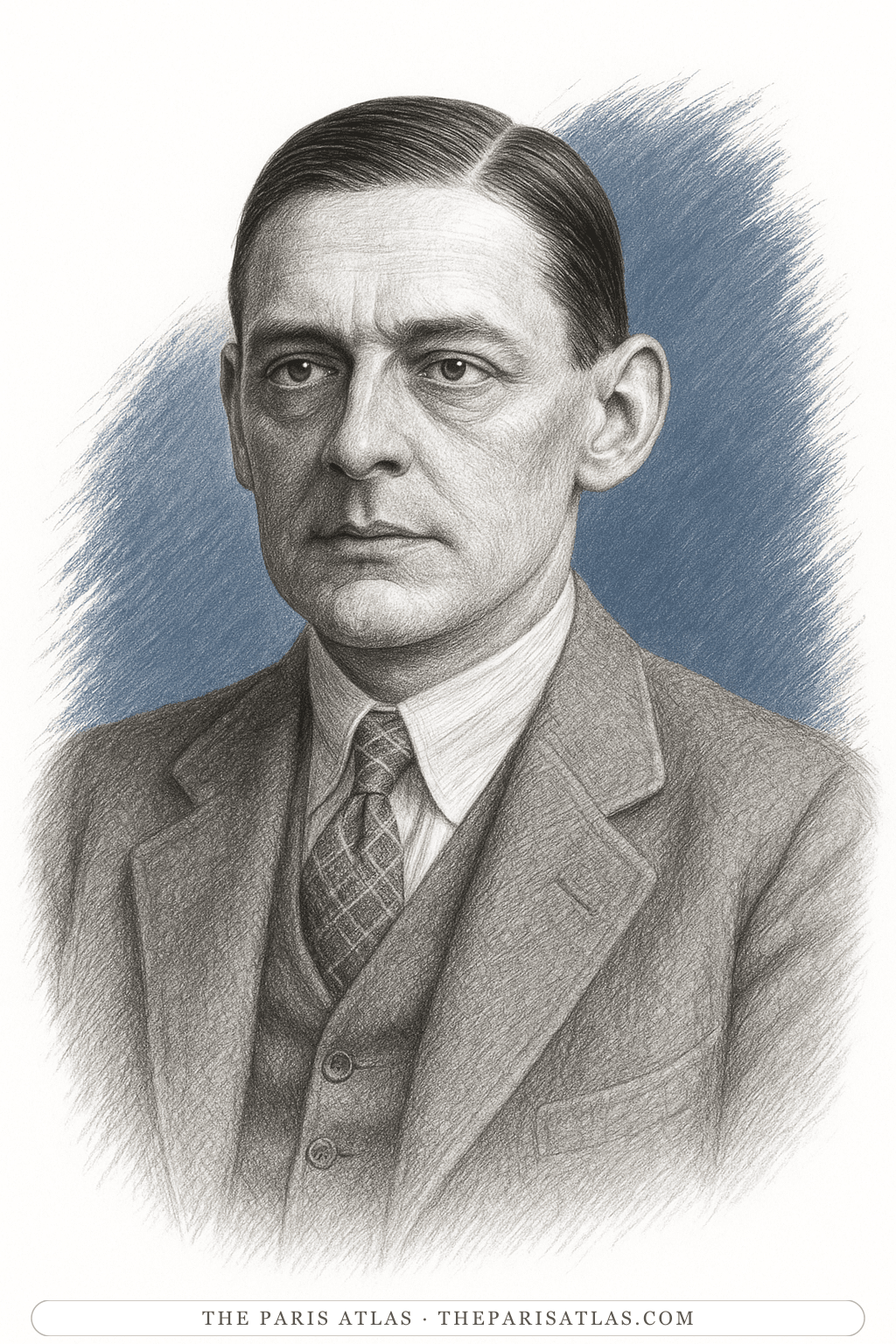 Illustrated portrait of T. S. Eliot
