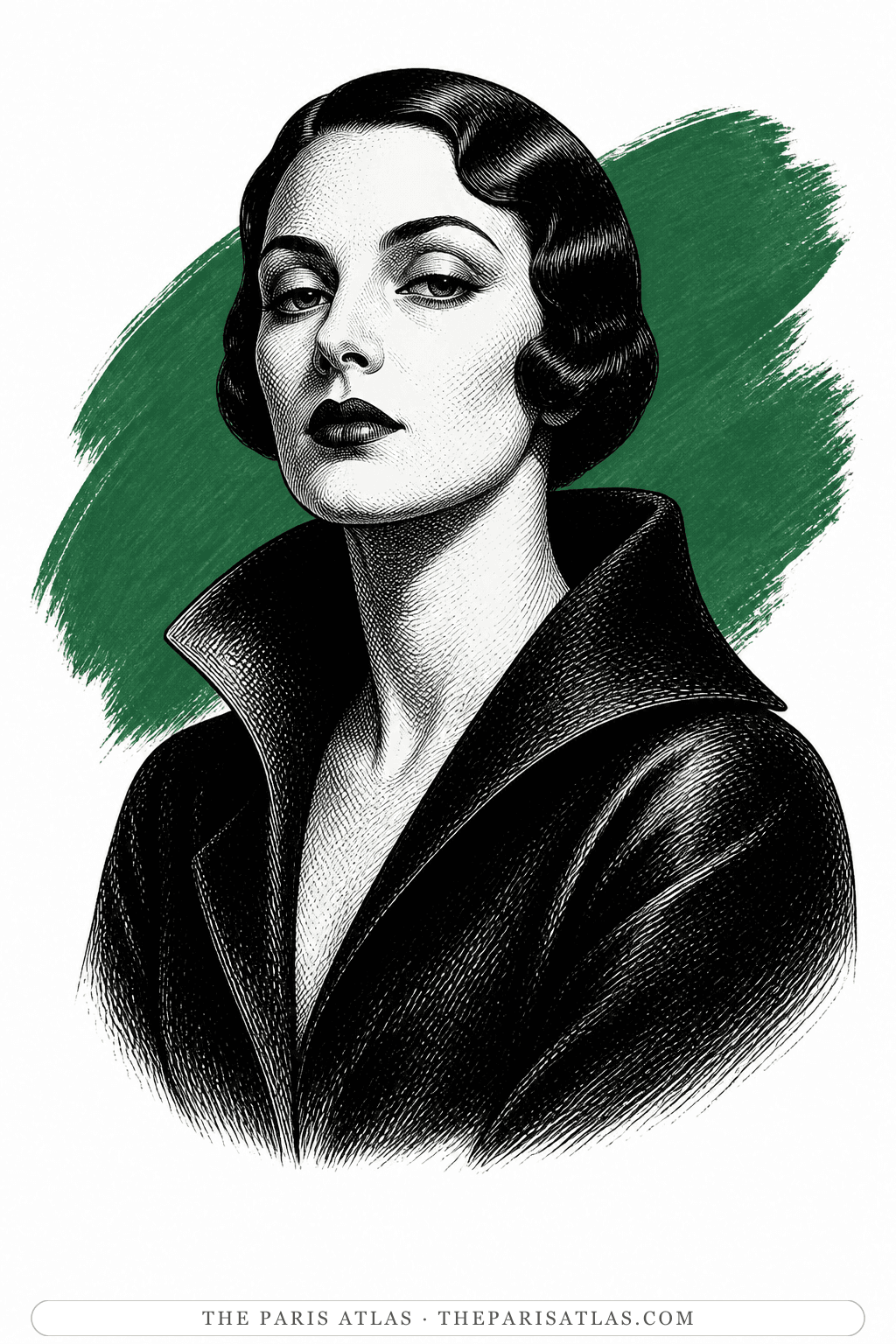 Illustrated portrait of Tamara de Lempicka