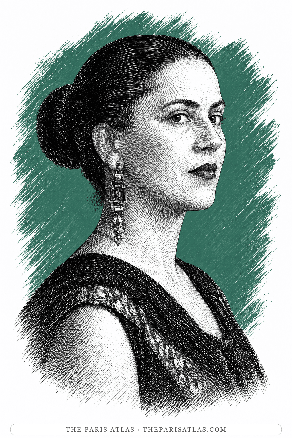Illustrated portrait of Tarsila do Amaral