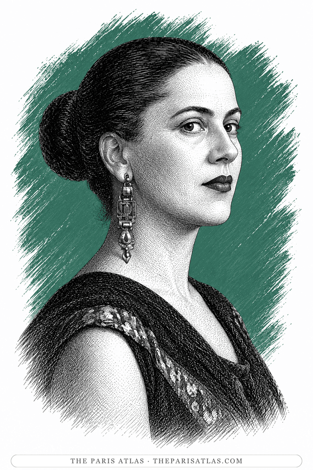 Illustrated portrait of Tarsila do Amaral