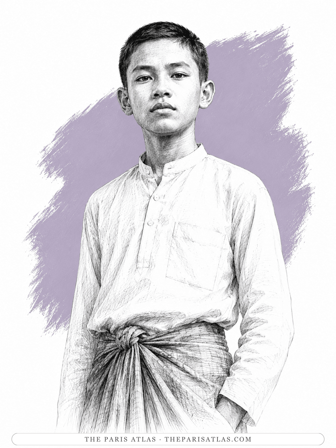 Illustrated portrait of The blinded schoolboy