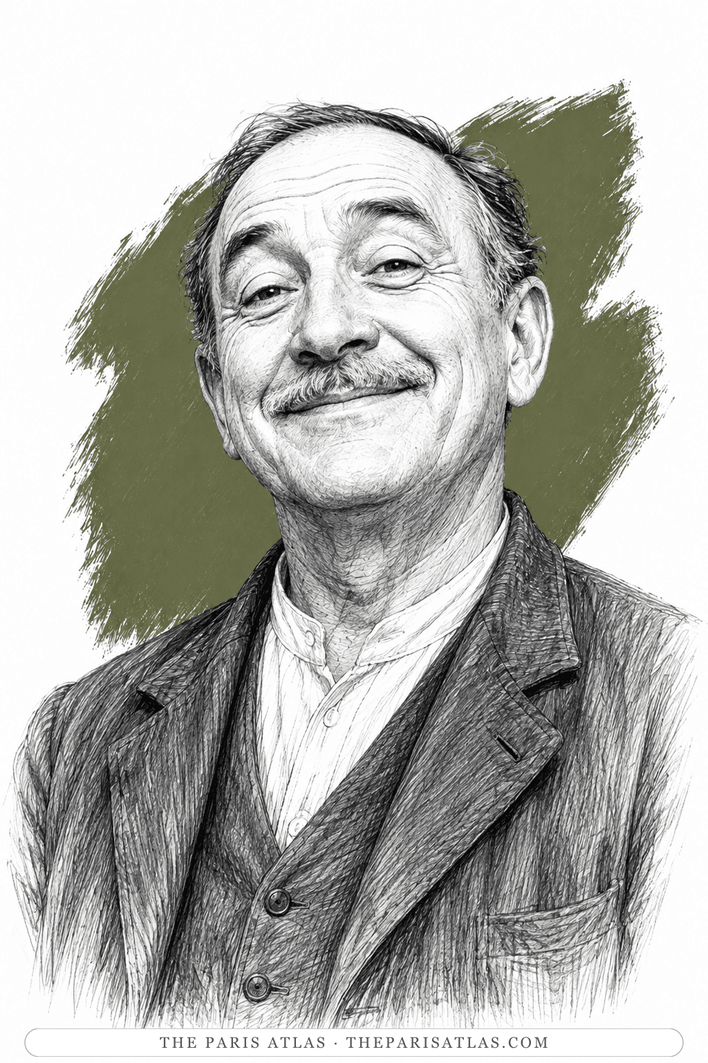 Illustrated portrait of The caretaker at the Poliorama