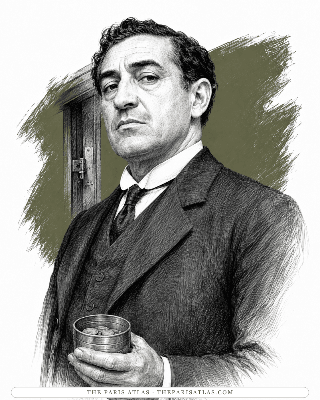 Illustrated portrait of The doorkeeper at the Hôtel X