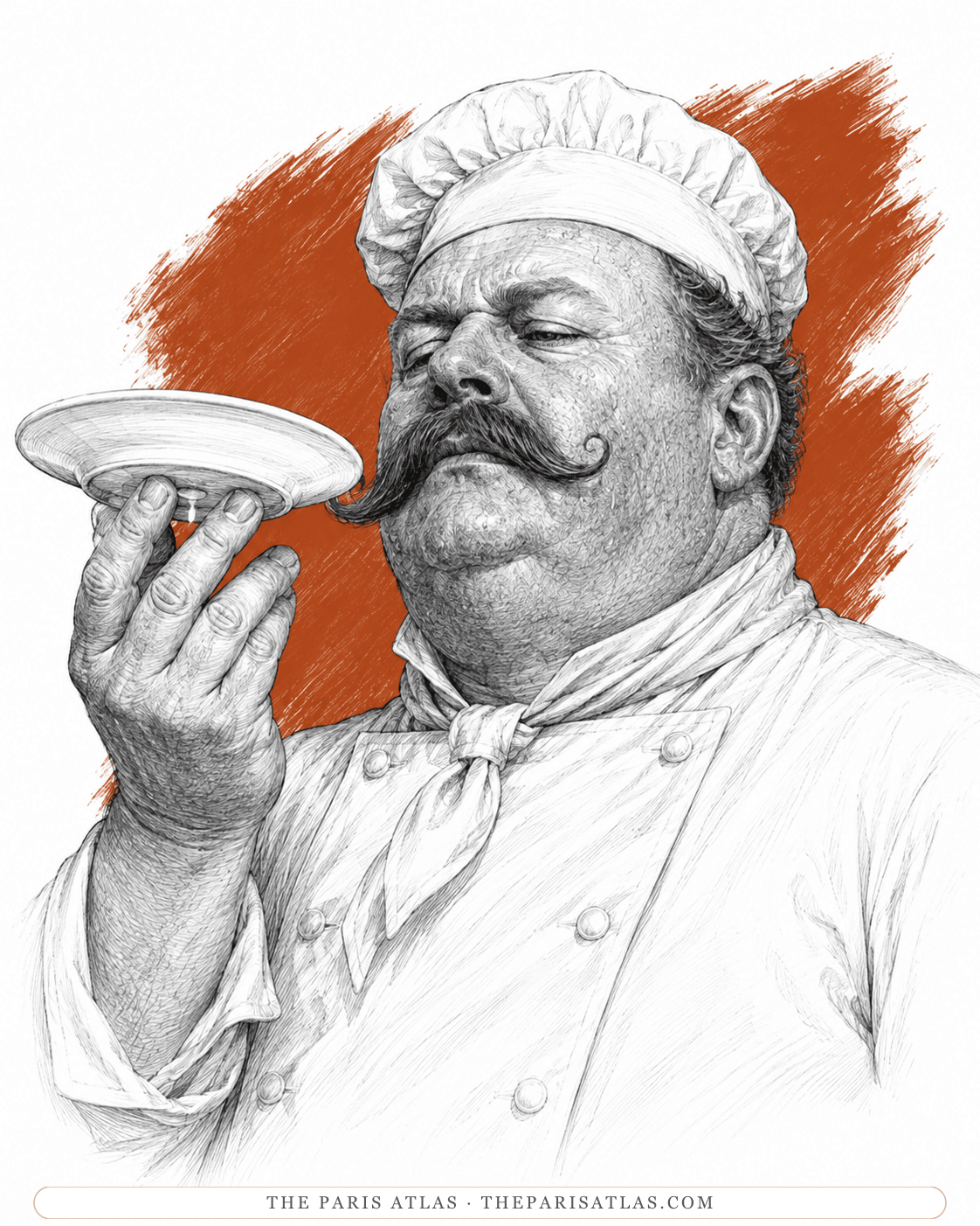 Illustrated portrait of The head cook at the Hôtel X