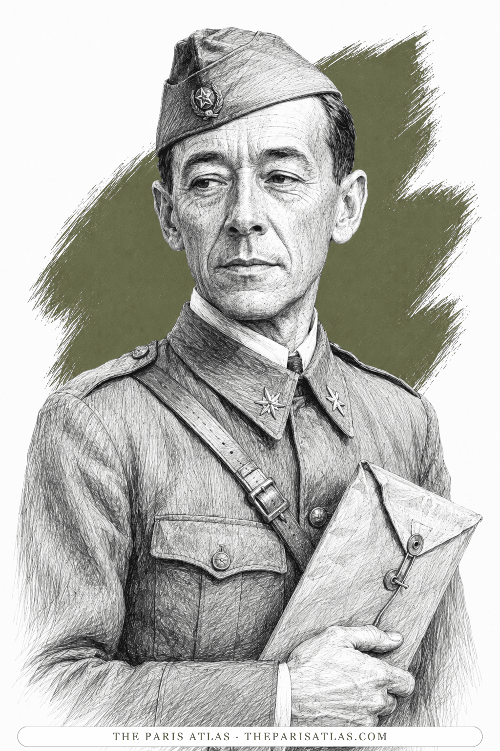 Illustrated portrait of The officer at the War Department