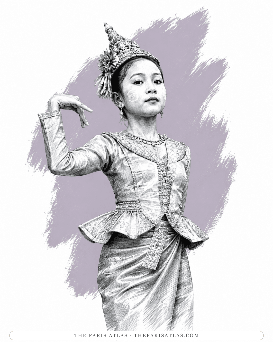 Illustrated portrait of The pwe dancer