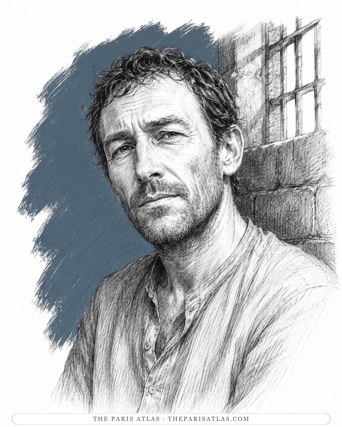 Illustrated portrait of The man in the Romton cell