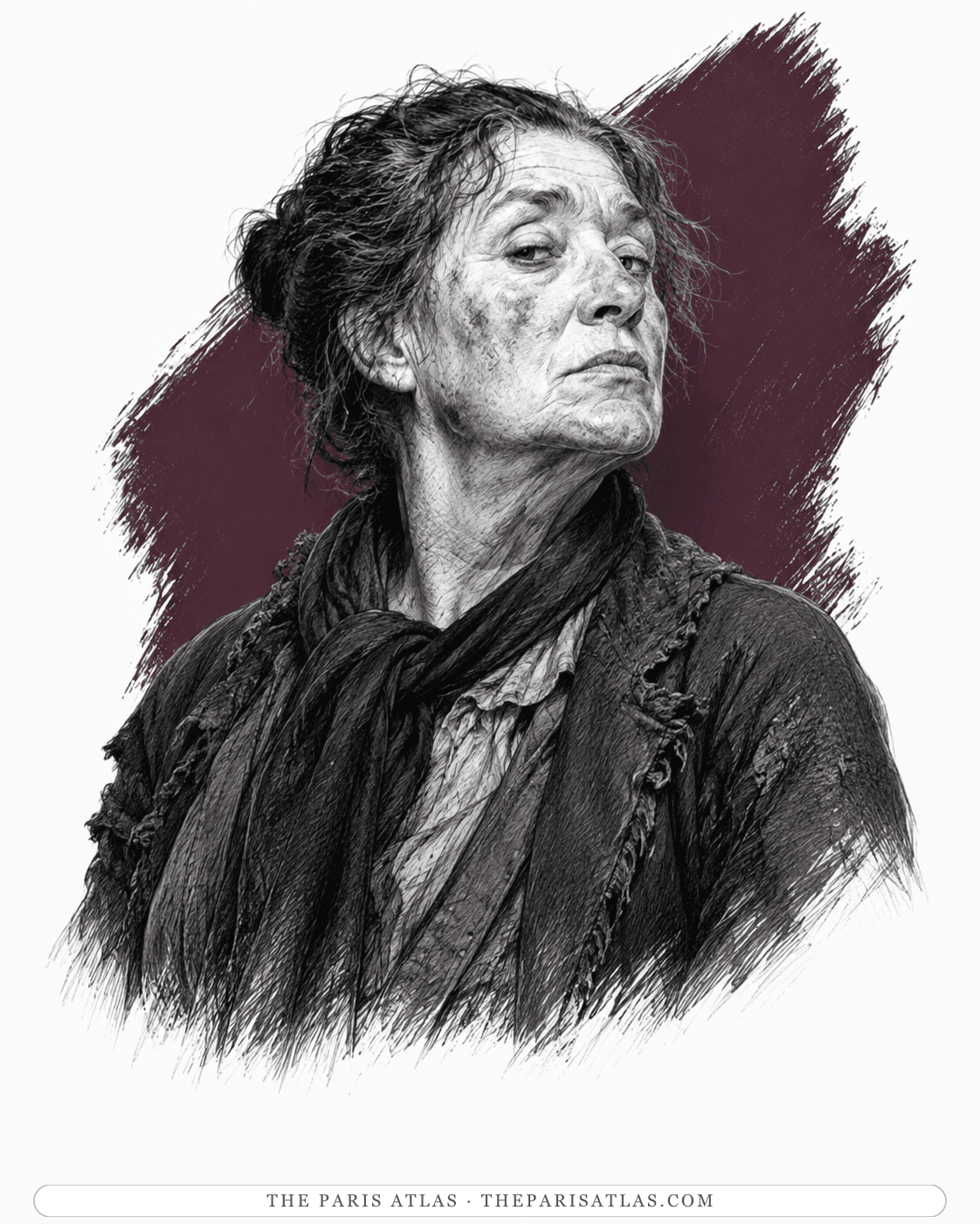 Illustrated portrait of The woman tramp