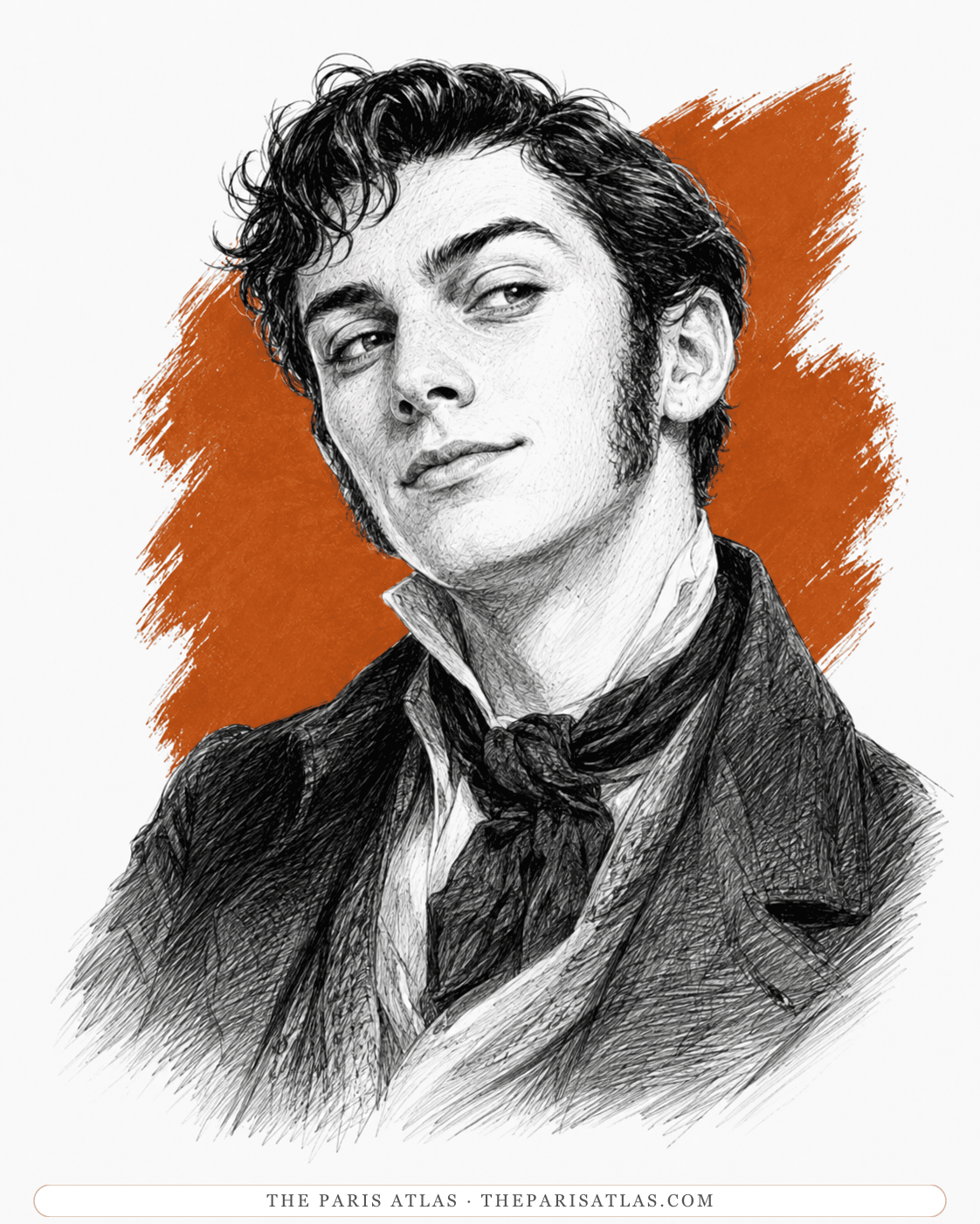 Illustrated portrait of The young Italian
