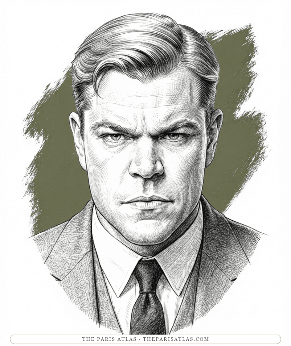 Illustrated portrait of Tom Buchanan