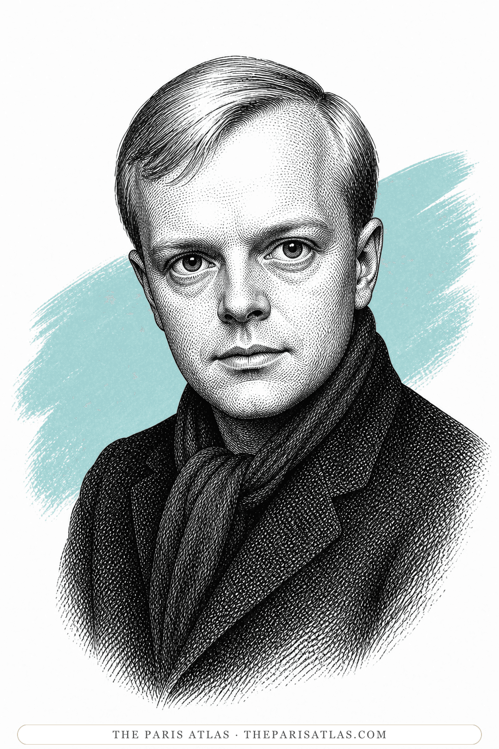 Illustrated portrait of Truman Capote