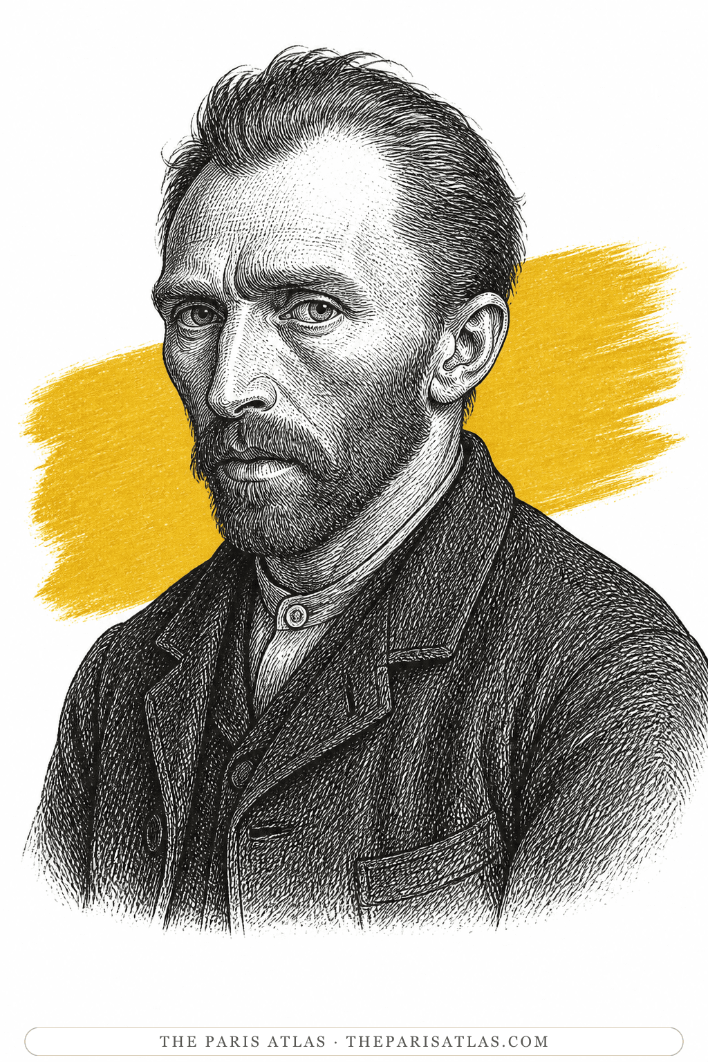 Illustrated portrait of Vincent van Gogh