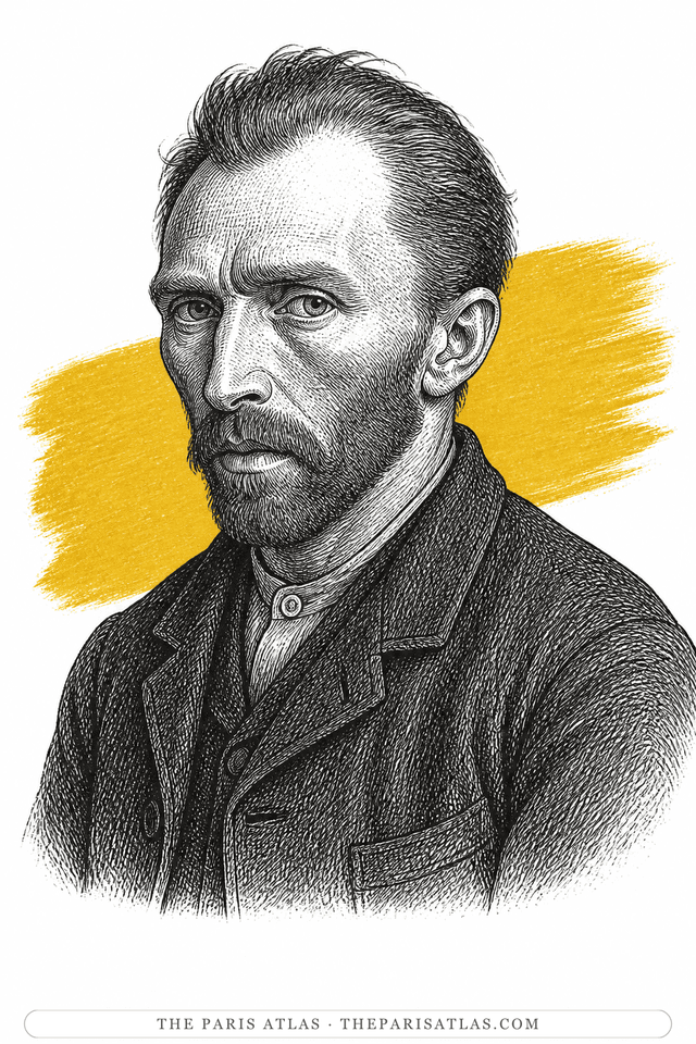 Illustrated portrait of Vincent van Gogh