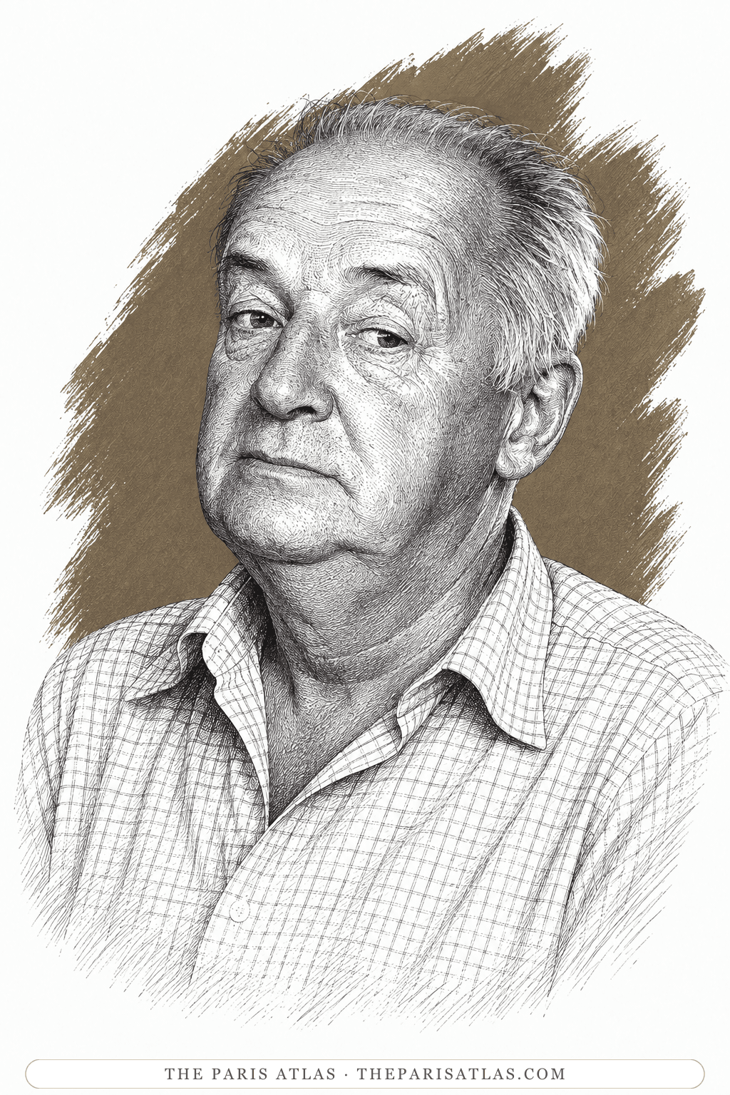 Illustrated portrait of Vladimir Nabokov