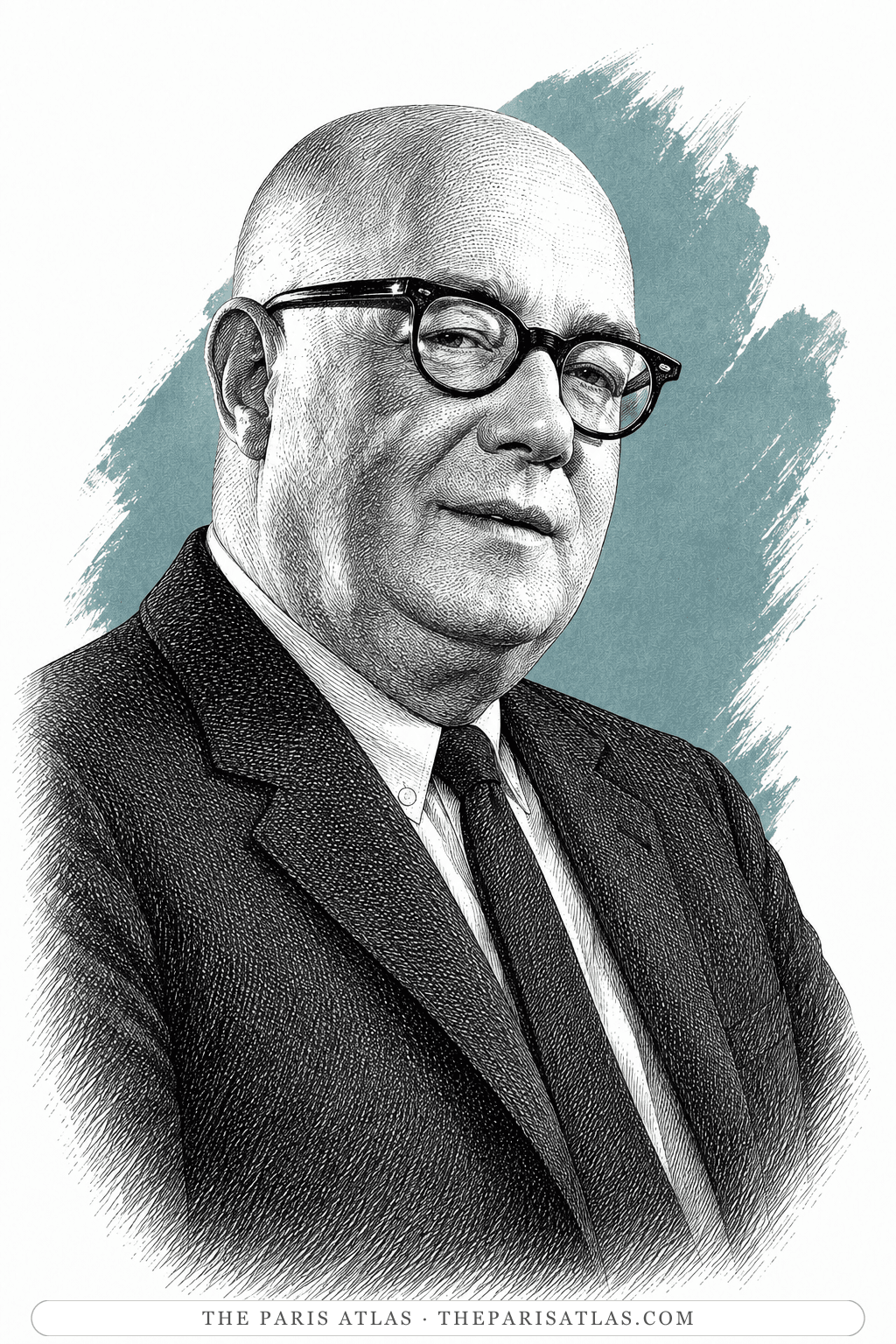 Illustrated portrait of Wallace Fowlie