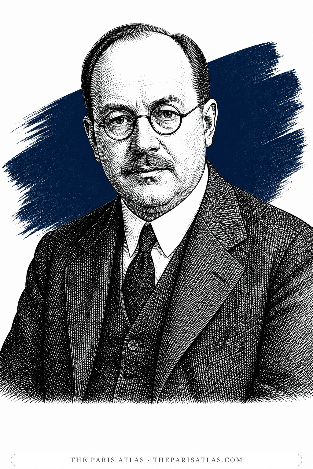Illustrated portrait of Walter Arensberg