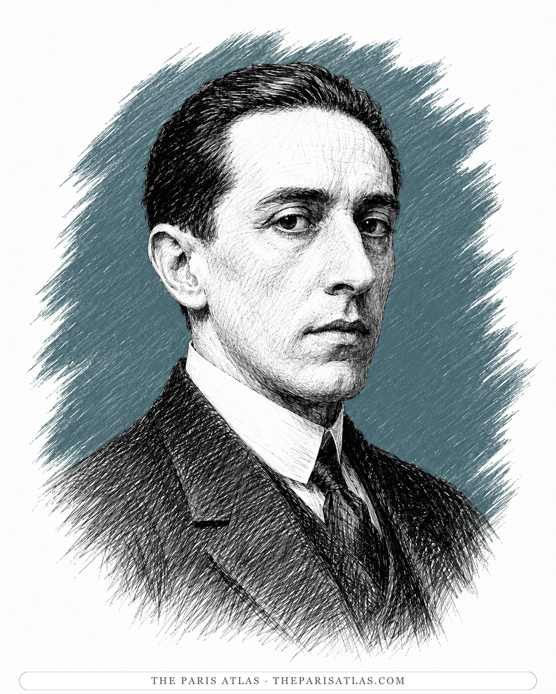Illustrated portrait of Walter Lowenfels