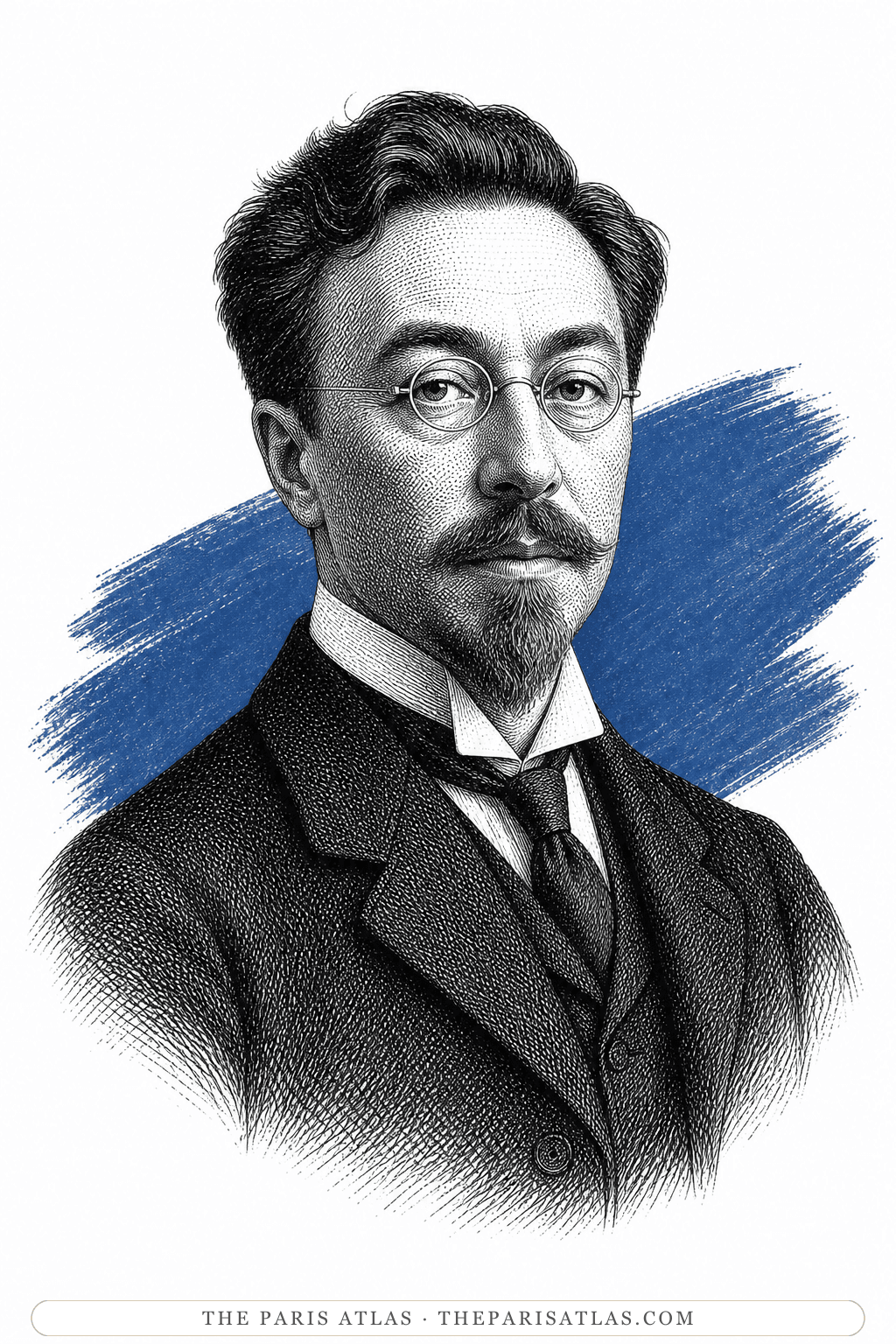 Illustrated portrait of Wassily Kandinsky