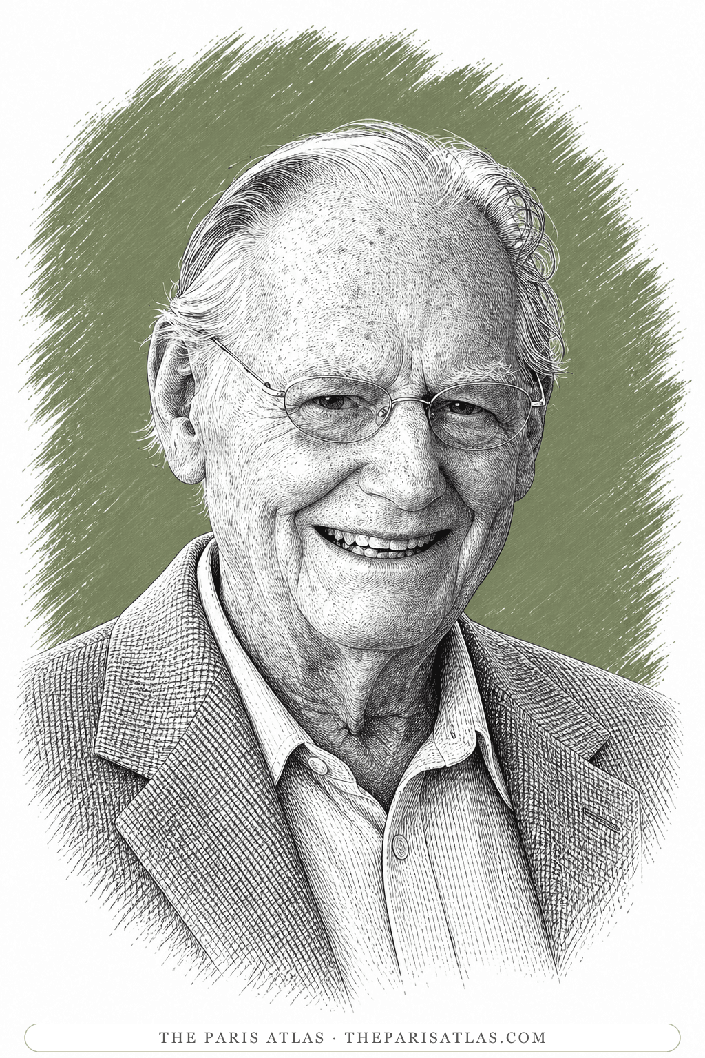 Illustrated portrait of Wayne Thiebaud
