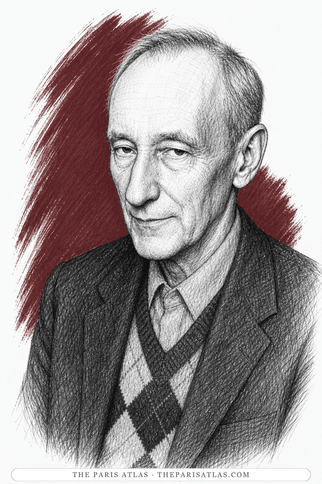Illustrated portrait of William S. Burroughs