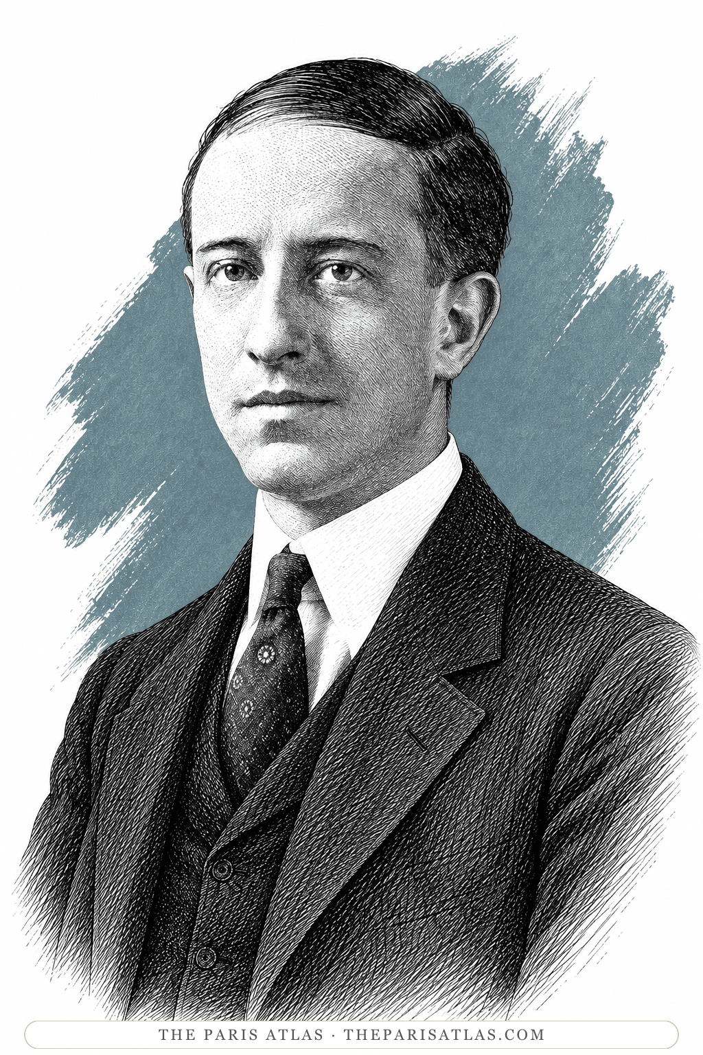 Illustrated portrait of William Van Alen