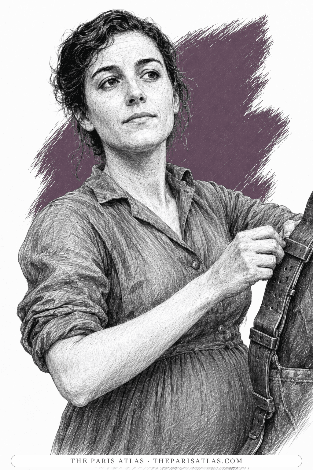 Illustrated portrait of Williams's wife