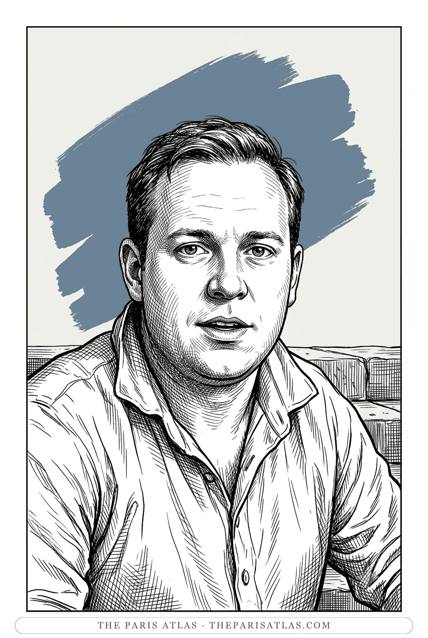 Illustrated portrait of Wylie White