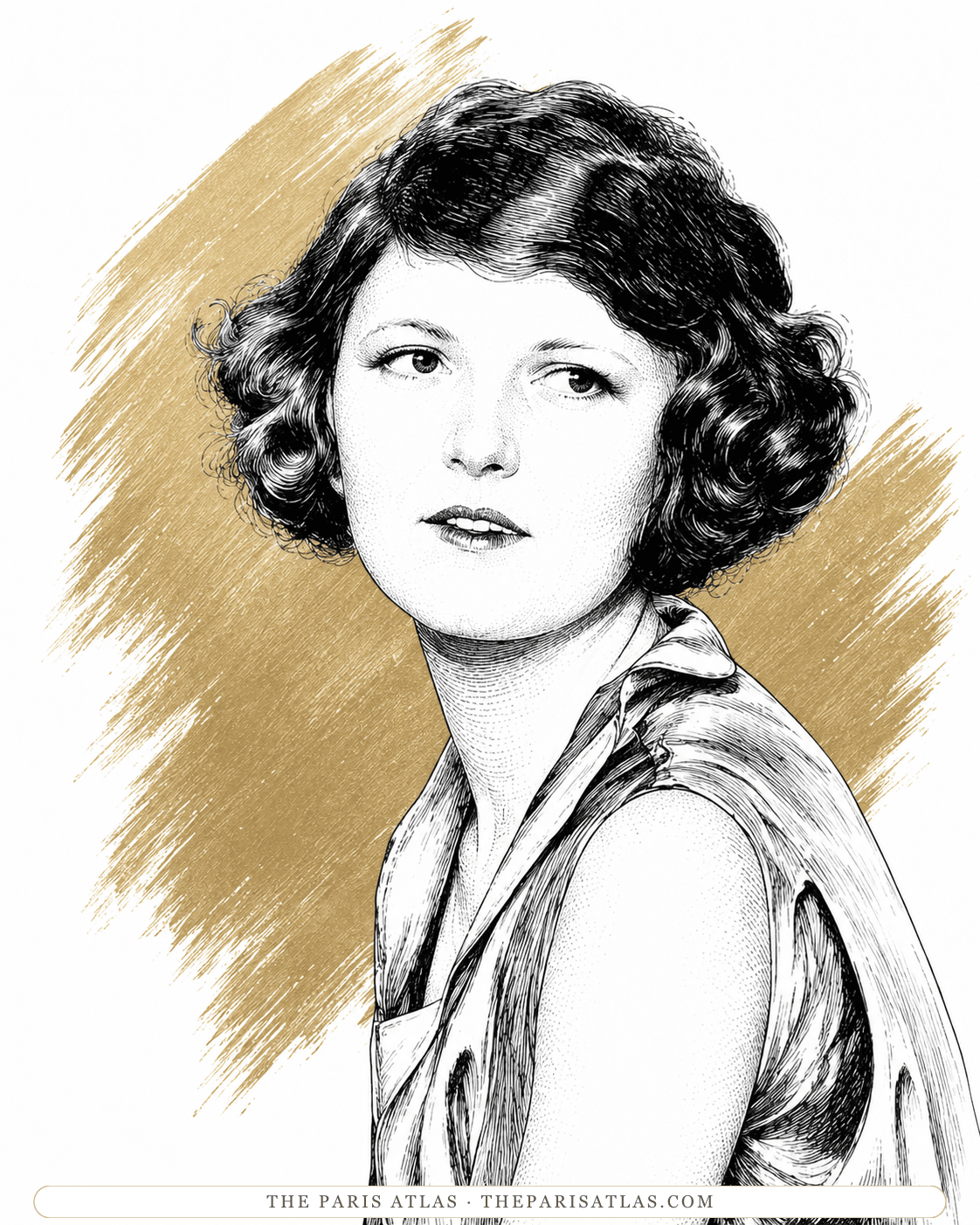 Illustrated portrait of Zelda Fitzgerald